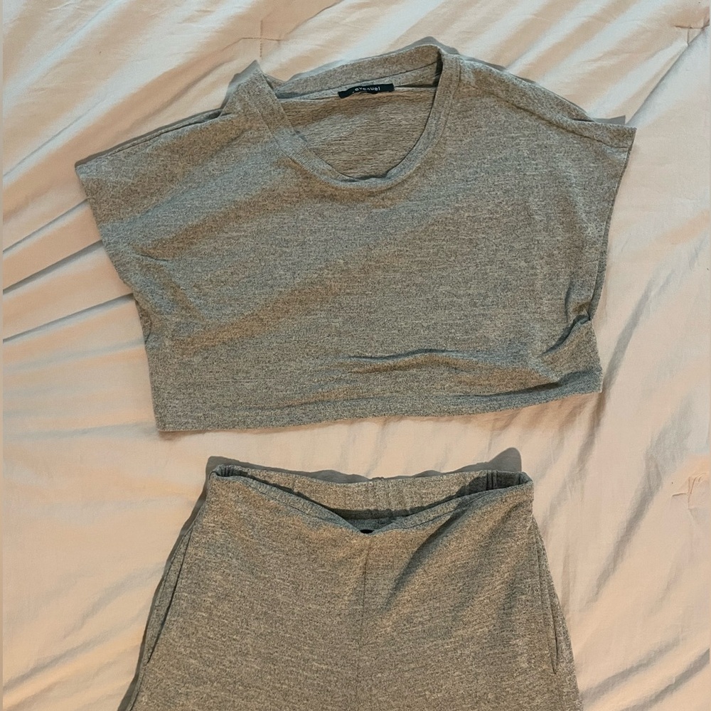 Tan Gray Two-Piece Set - image 2